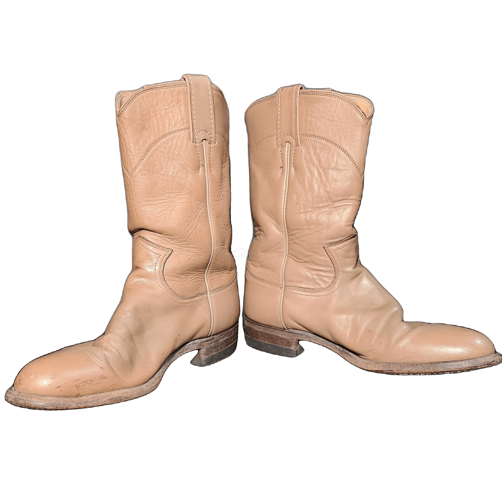 Justin Tan Vintage Roper Western Boots: Mens 6 Womens Size 7 Boot
