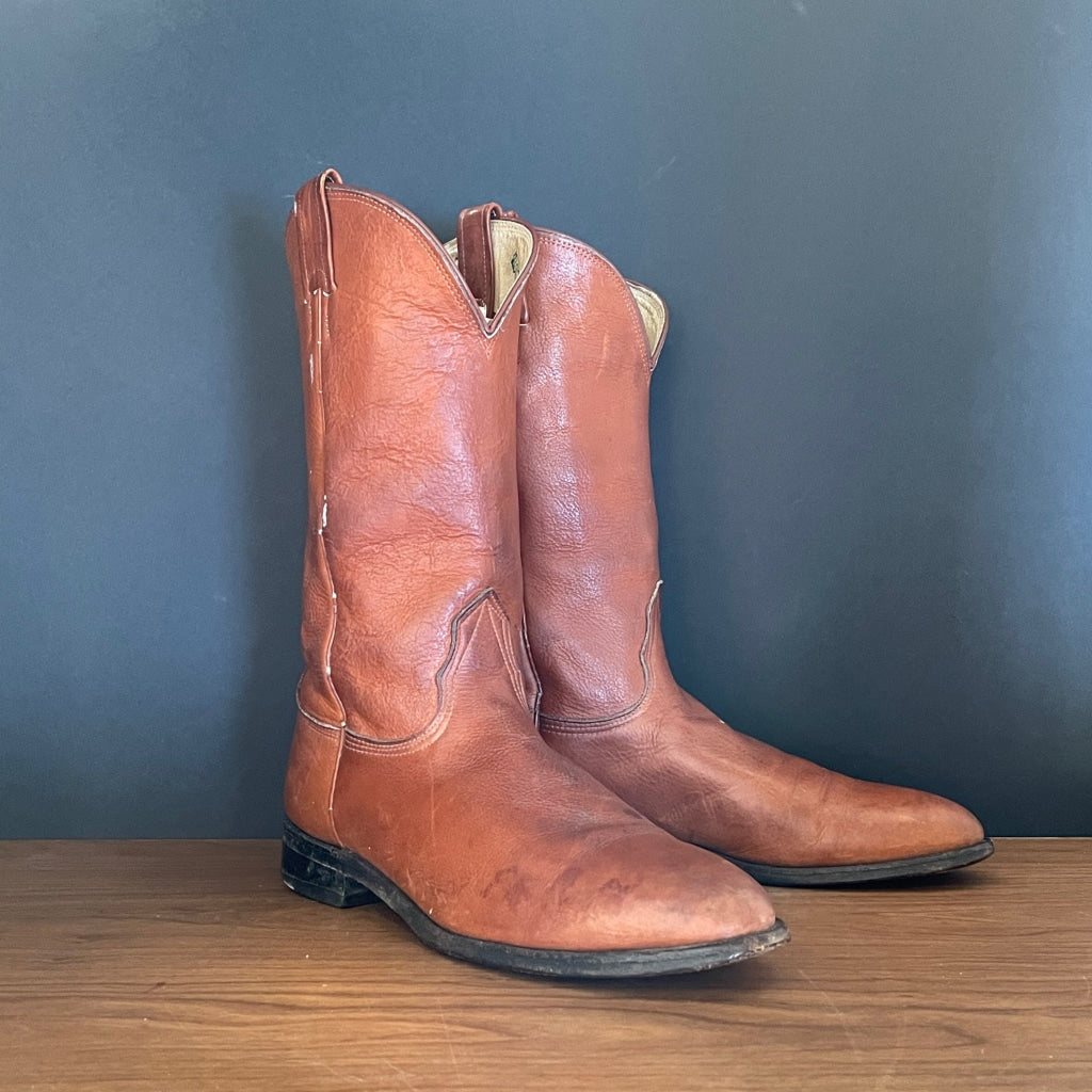 Vintage Western Nocona Brown Boots Size M10 B W11 Boot