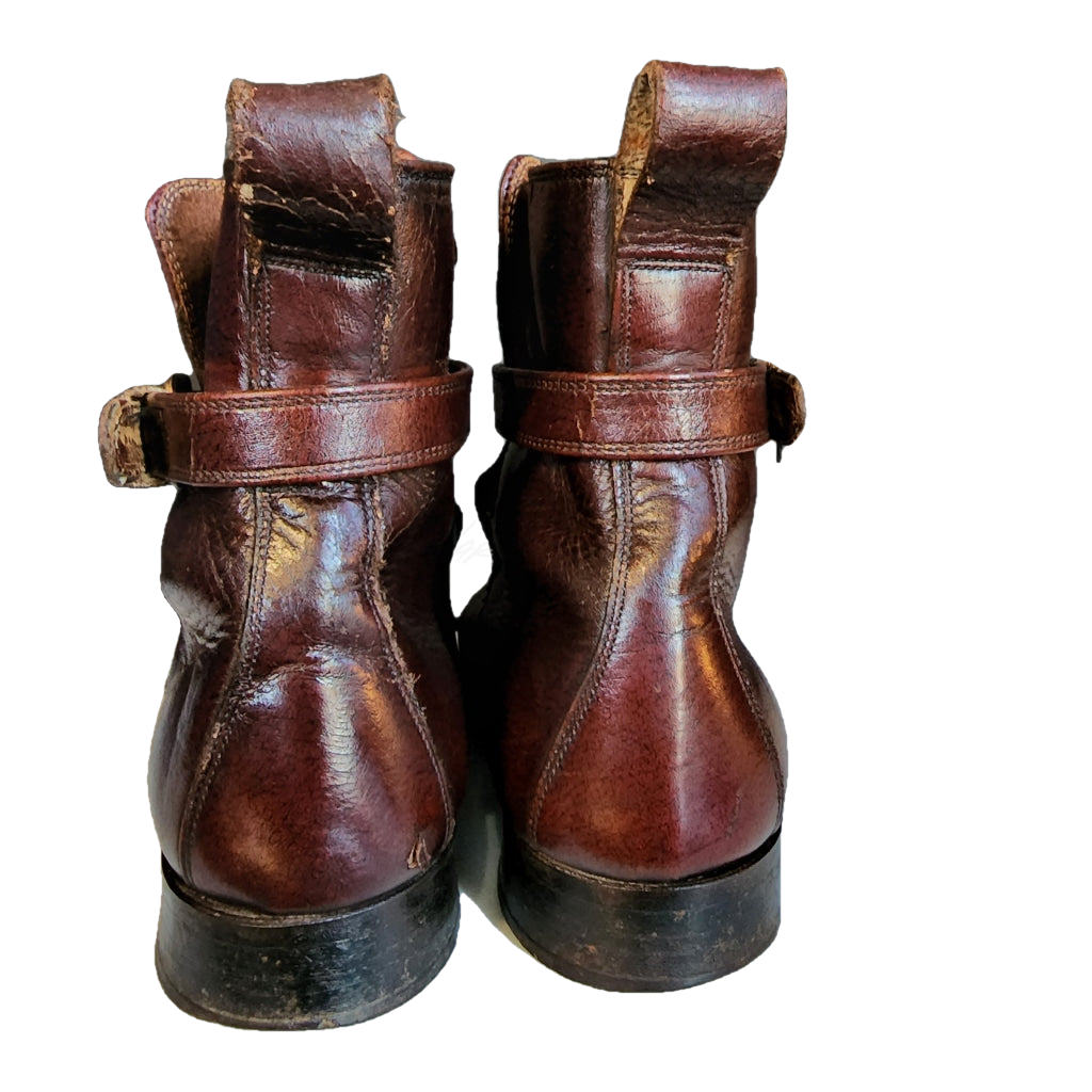 Vintage Burgundy Leather Strap Buckle Western Boots M 8.5 / W 10 Boot