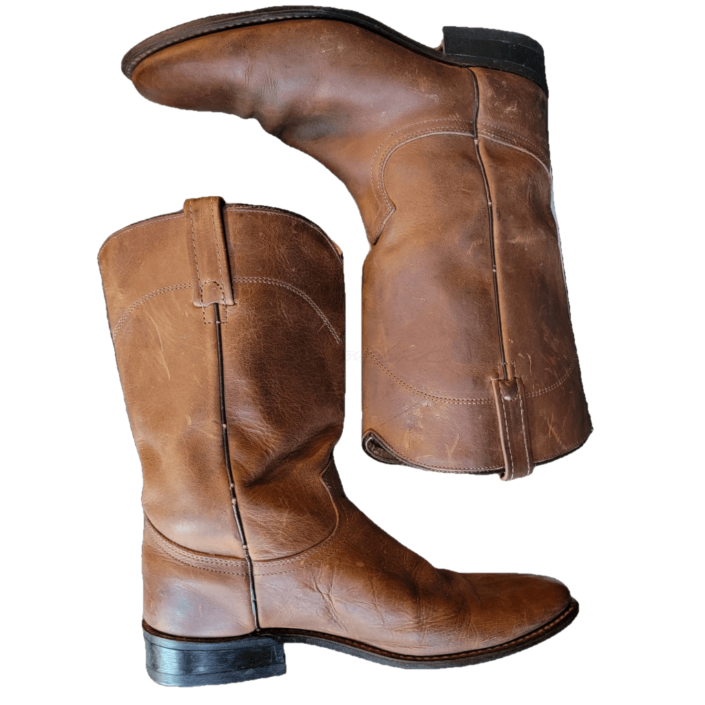 Vintage Cognac Brown Acme Western Boots W 9 Boot