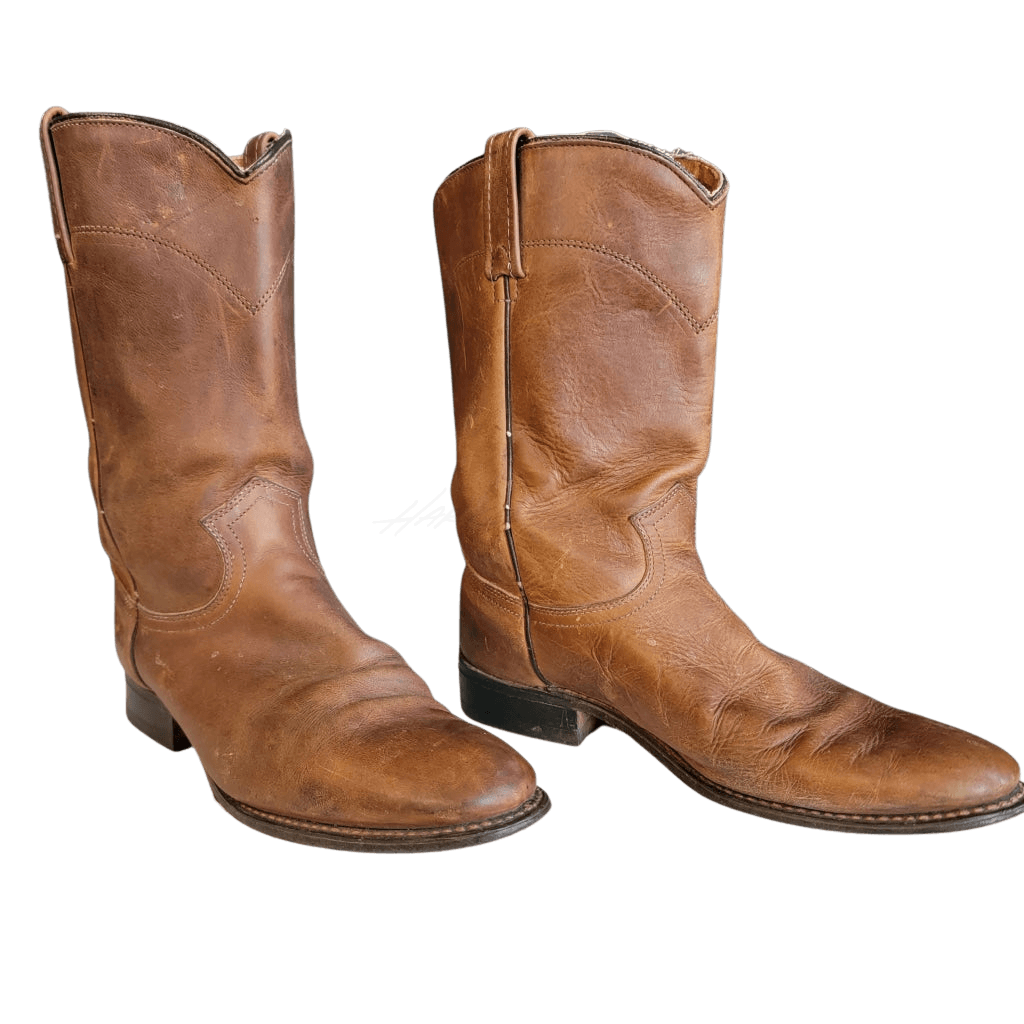 Vintage Cognac Brown Acme Western Boots W 9 Boot