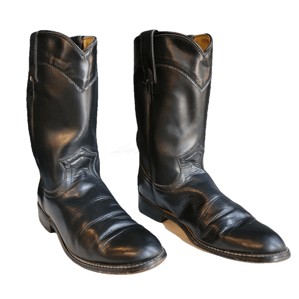 Vintage Diamond J Black Western Boots - M 5 / W 6.5 Boot