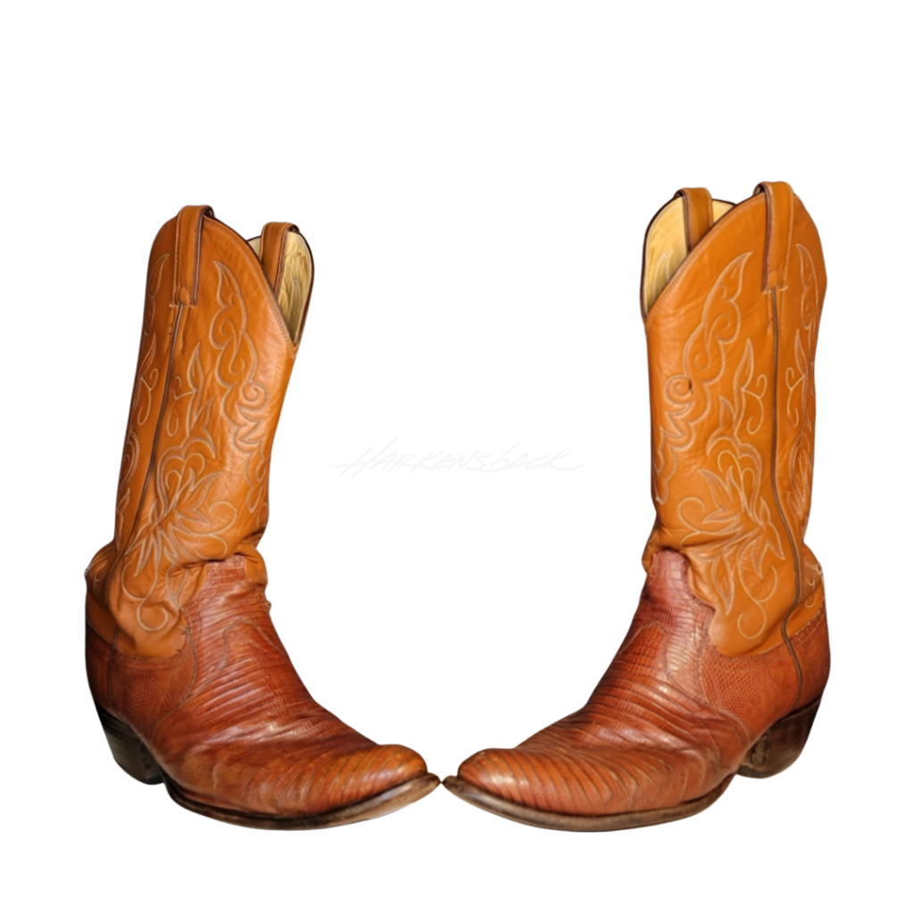 Vintage Justin Brown Lizard Skin (10.5D) Western Boot