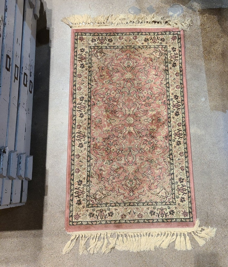 Vintage Small Area Rug Dusty Rose
