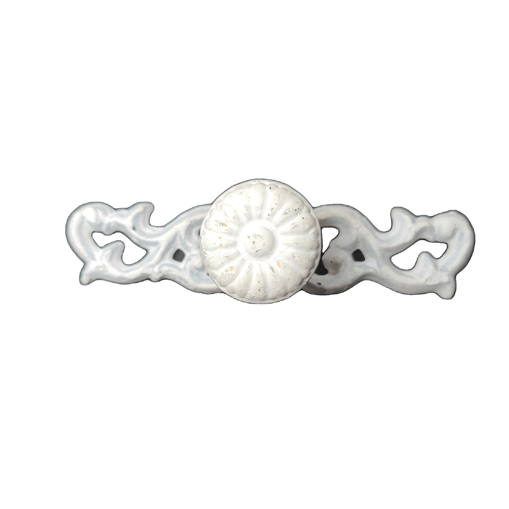 Vintage Style White Pull Handle With Knob Hardware