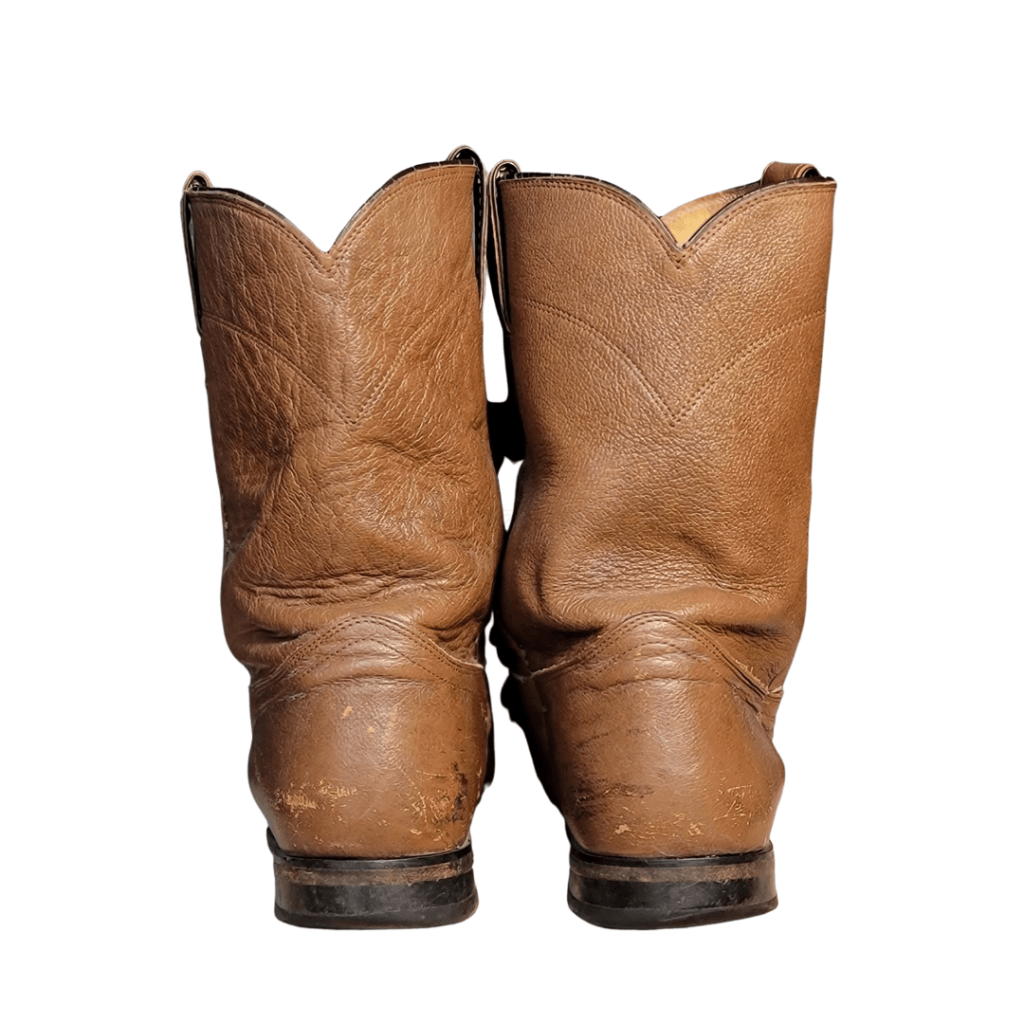 Vintage Tan Corona Roper Justin Western Boots M 13 Boot