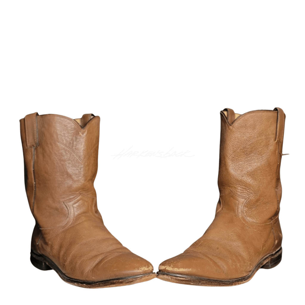 Vintage Tan Corona Roper Justin Western Boots M 13 Boot
