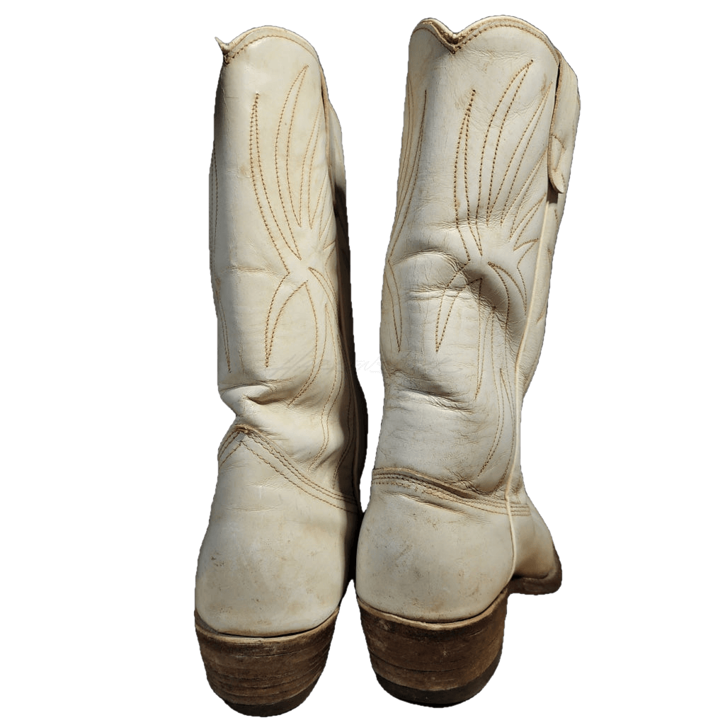 Vintage Texas Boot Company Bone Creme Womens Western Boots