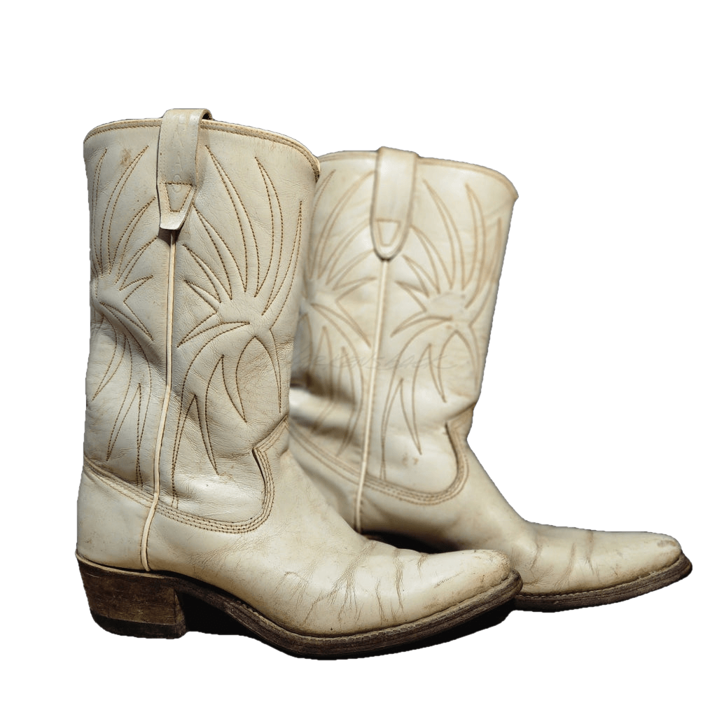 Vintage Texas Boot Company Bone Creme Womens Western Boots