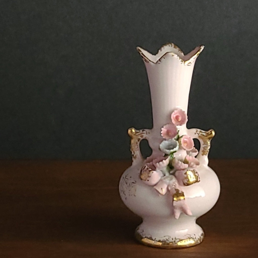 Vintage Tiny Vase - Floral Lefton