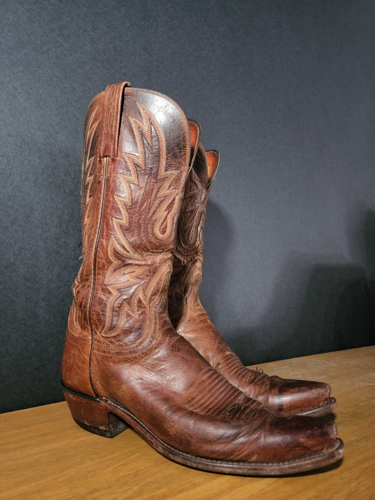 Vintage Western 1883 By Lucchese Brown Boots W 8.5 B Boot