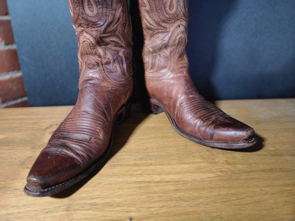 Vintage Western 1883 By Lucchese Brown Boots W 8.5 B Boot