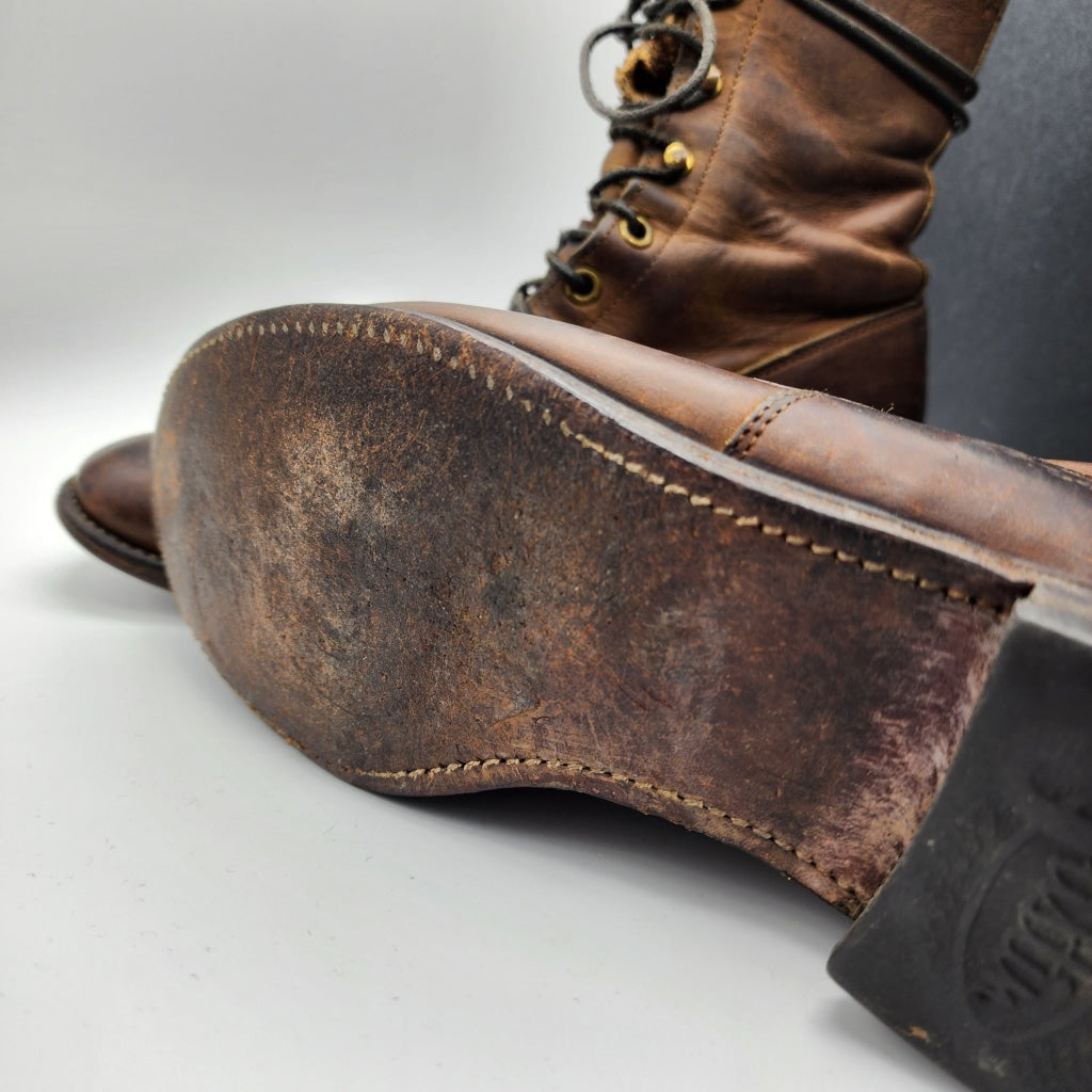 Vintage Western Boots - Justin Brown Roper Kiltie W 7 M 5.5 Boot