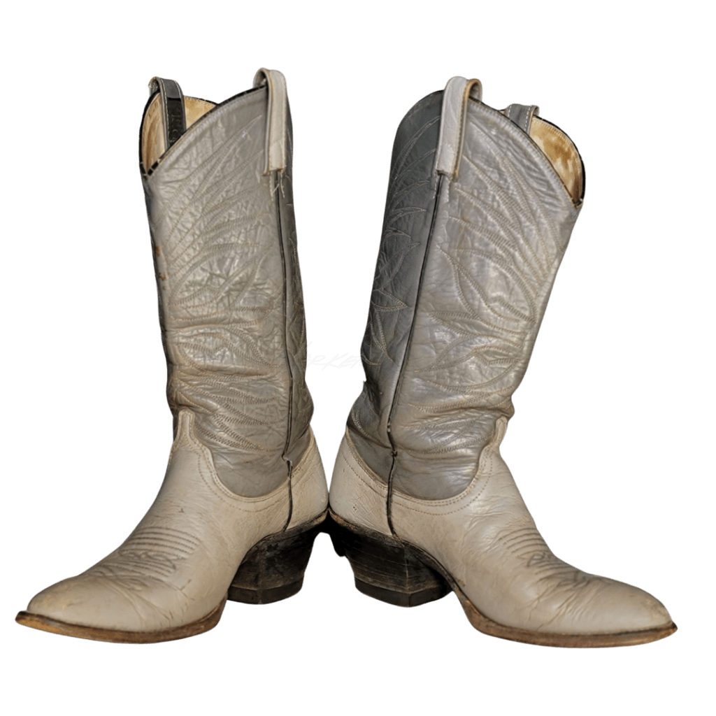 Vintage Western Dan Post Gray Boots Size M 8.5 / W 10 Boot