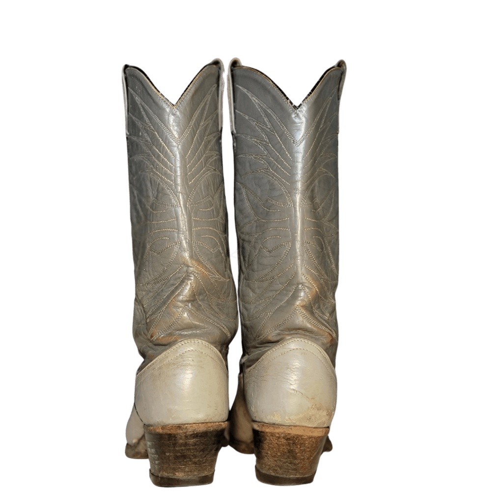 Vintage Western Dan Post Gray Boots Size M 8.5 / W 10 Boot