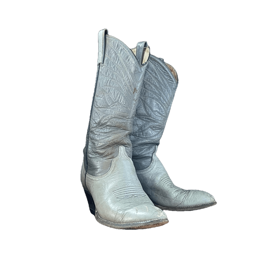 Vintage Western Dan Post Grey Boots Size M8.5 C W10 Boot