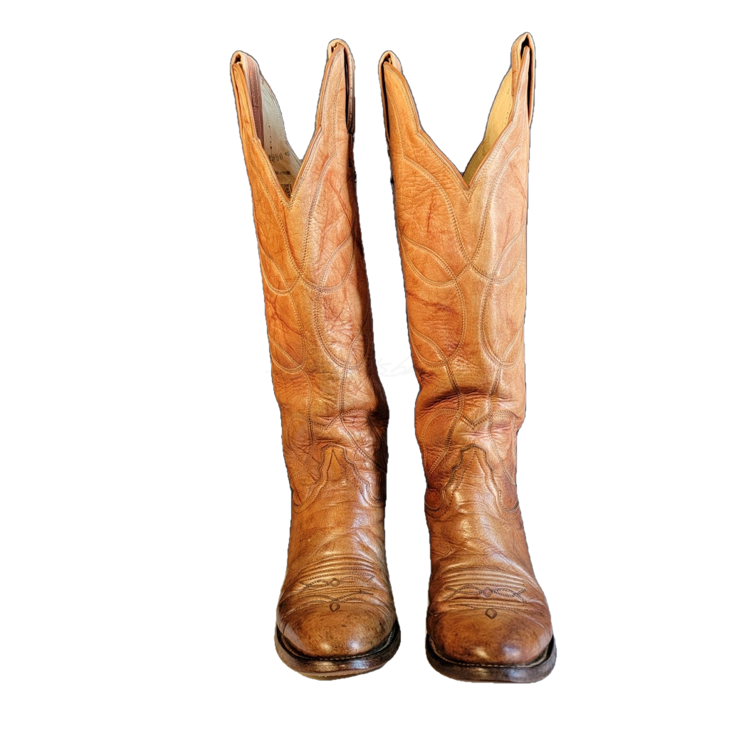 Vintage Western Hondo Camel - Tan Extra Tall Boots M: 5.5 W: 6.5 Boot