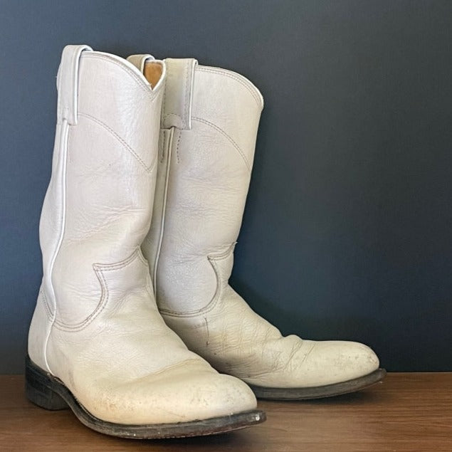Vintage Western Justin Bone Boots 