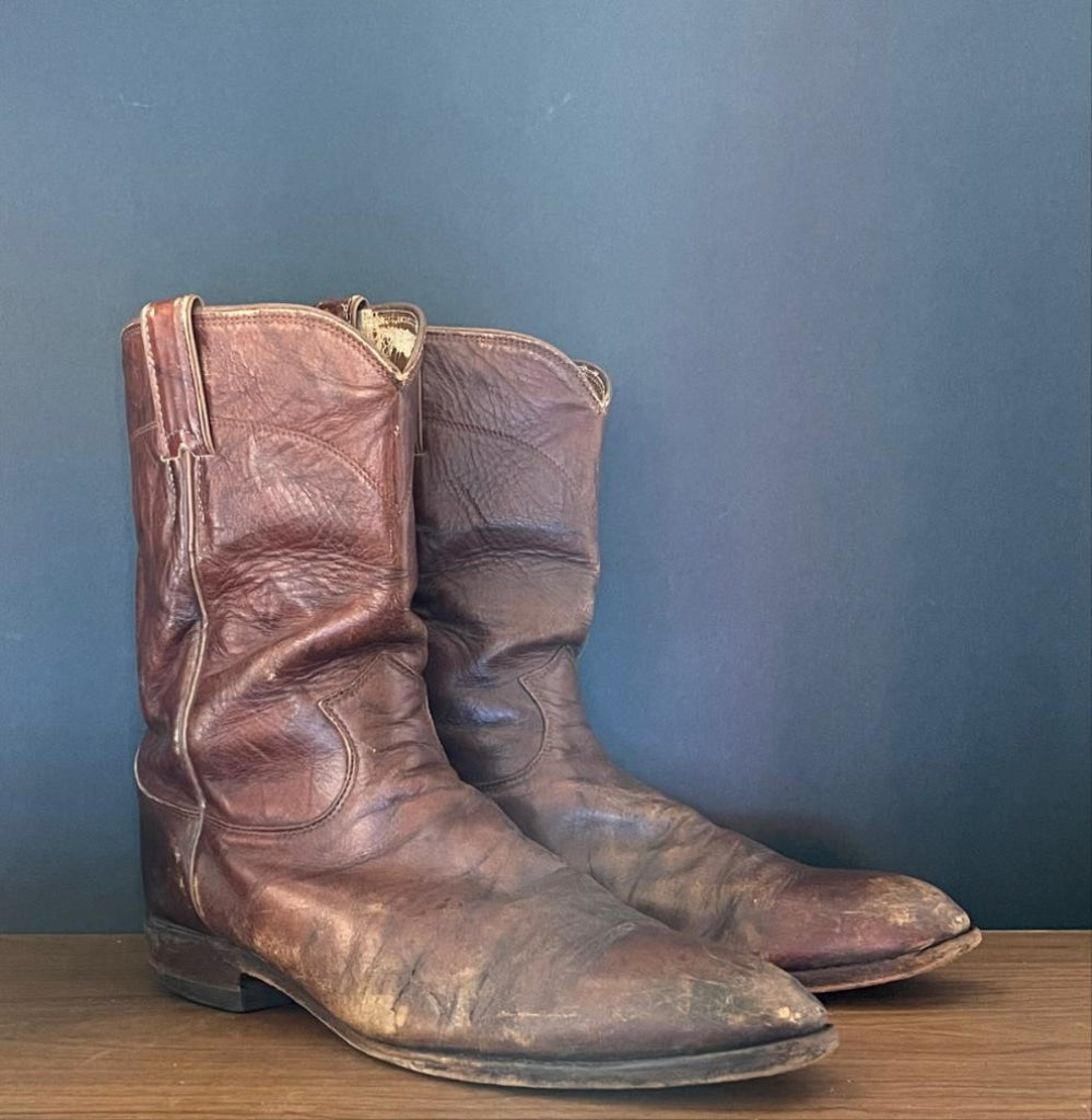 Vintage Western Justin Brown Boots Size M10E Boot