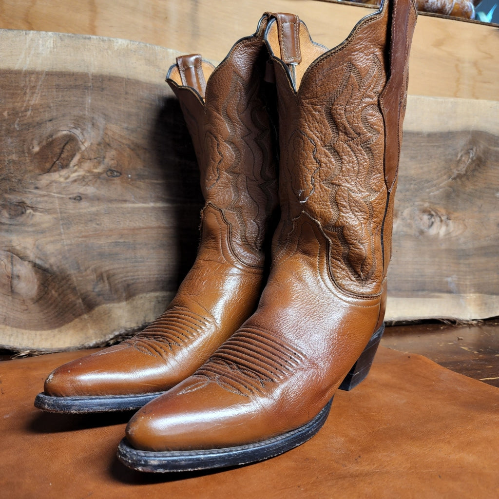 Vintage Western Lucchese 2000 Brown Boots Size 8 Boot