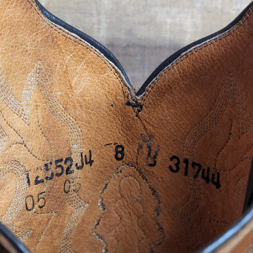 Vintage Western Lucchese 2000 Brown Boots Size 8 Boot