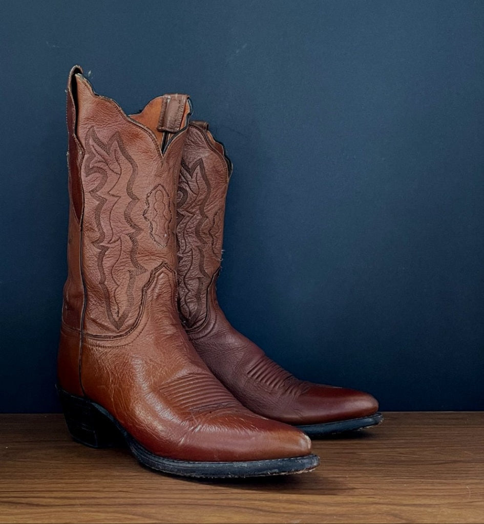 Vintage Western Lucchese 2000 Brown Boots Size 8 Boot