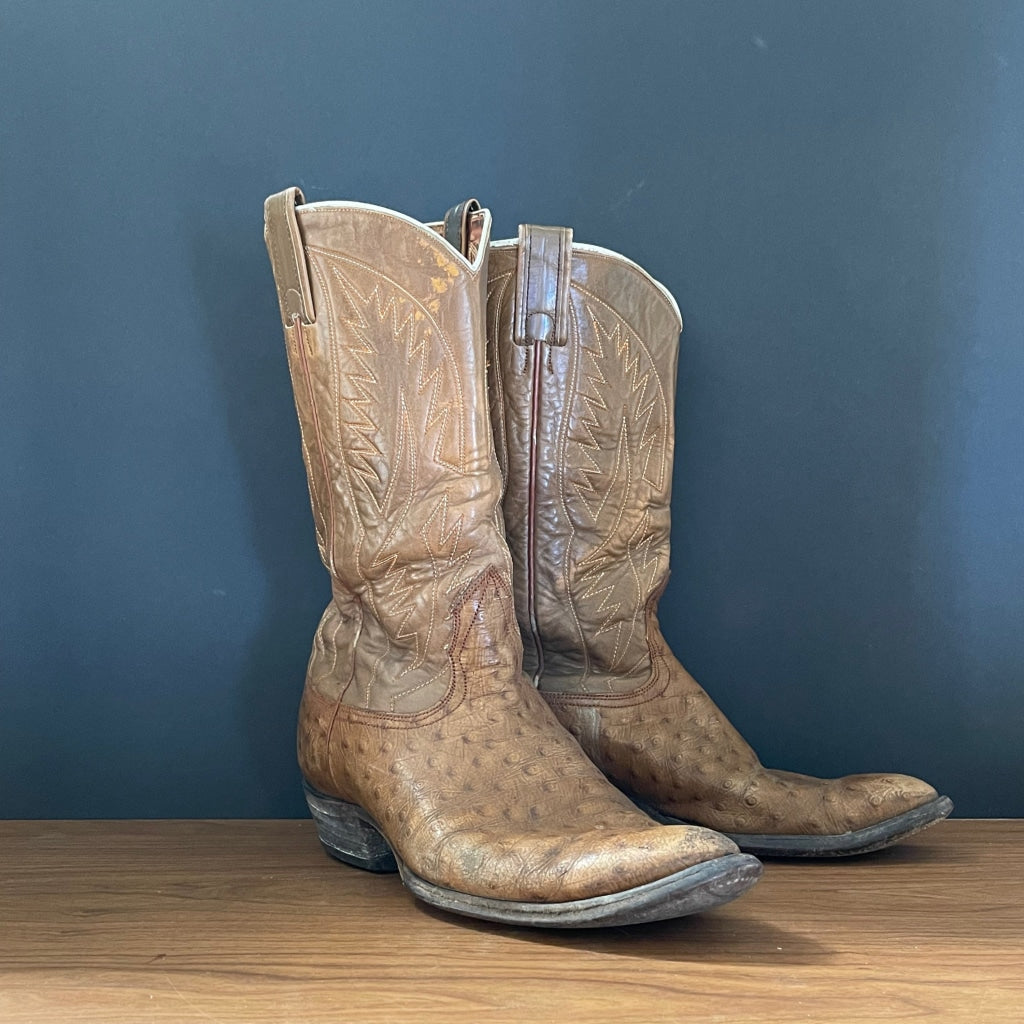 Vintage Western Nocona Brown Boots Size M10.5 D W12 Boot