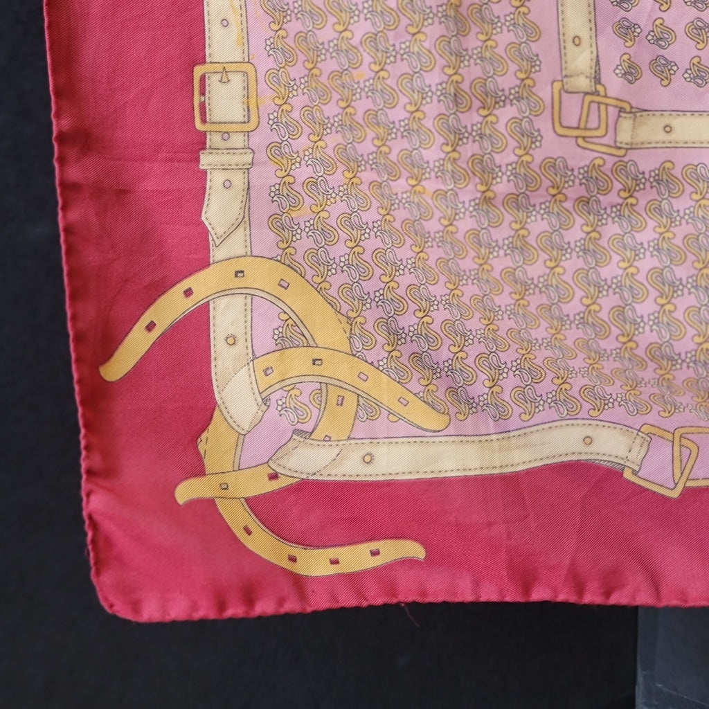 Vintage Western Red And Yellow Scarf