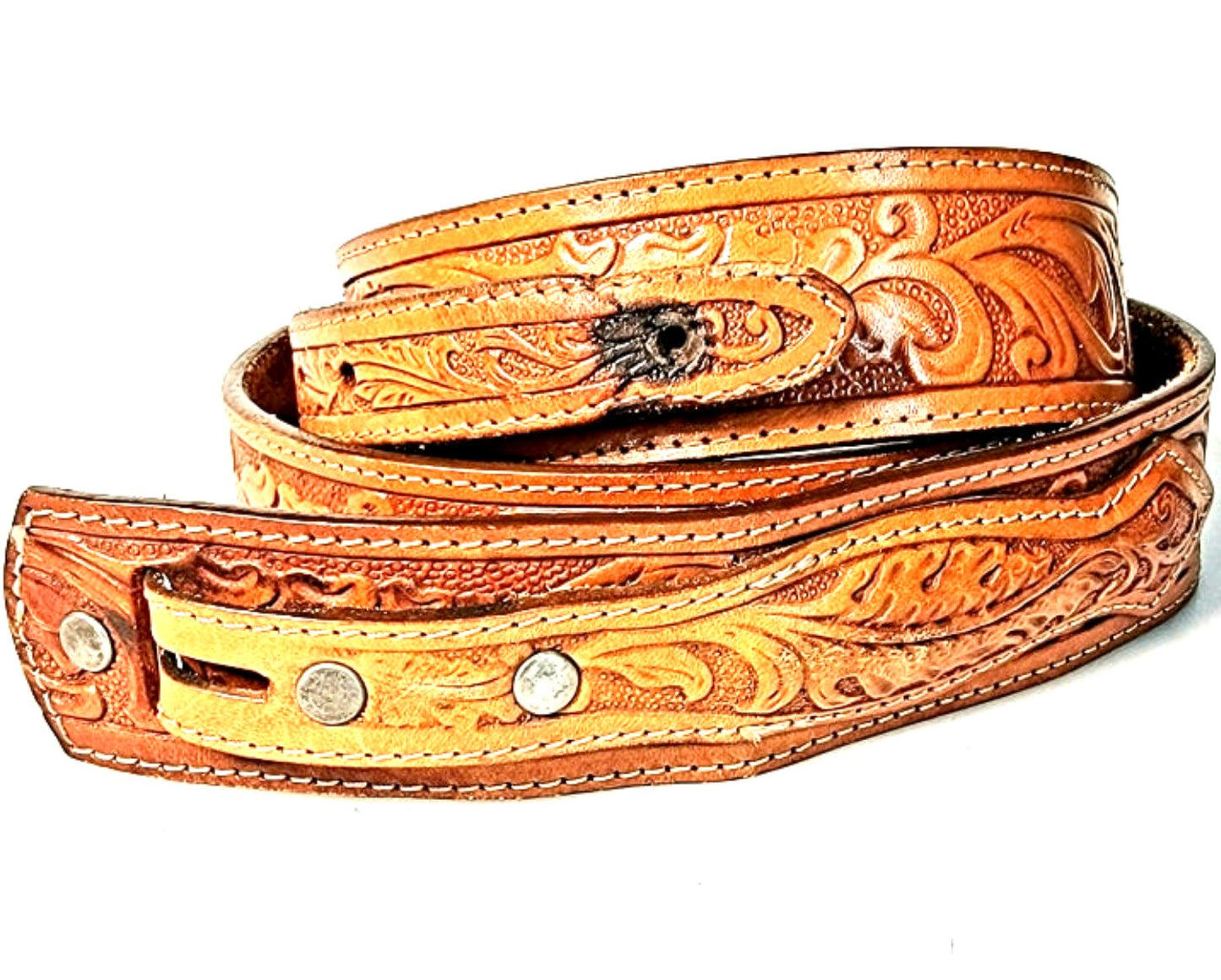 Vintage Western Tooled Belt 36