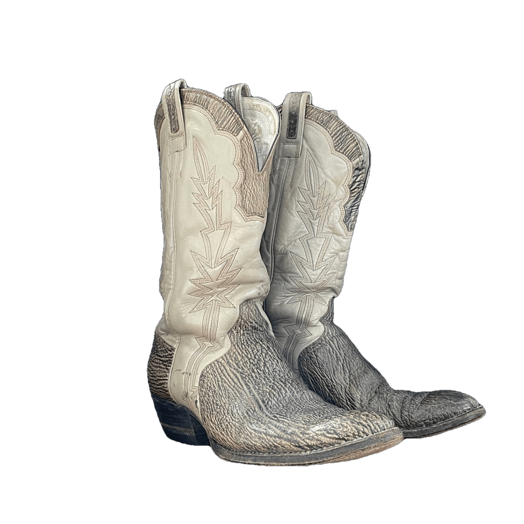 Vintage Western Unbranded Taupe Boots Size M9.5 D W11 Boot