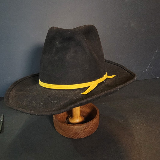 Vintage Western Yellow Banded Hat - 7 1/4