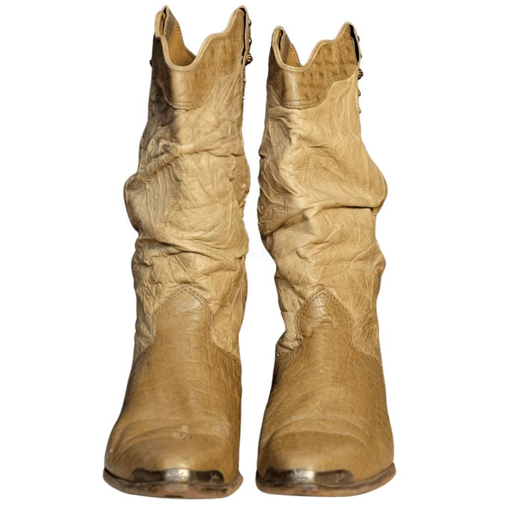 Vintage Western Zodiac Cream Boots Size W 7.5 Boot