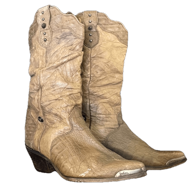 Vintage Western Zodiac Olive Boots Size W7.5 N Boot