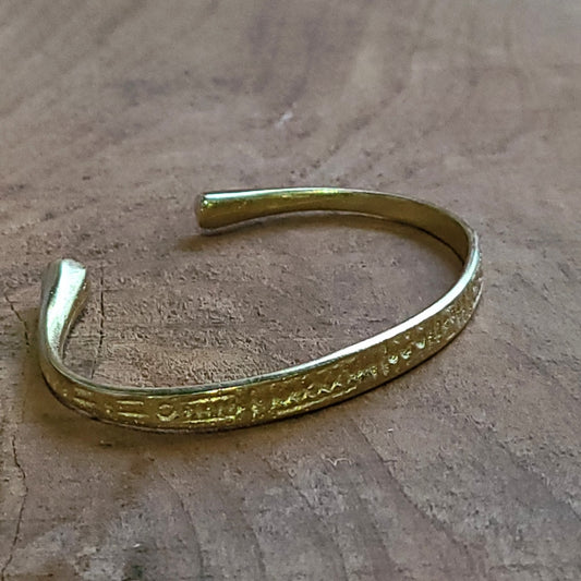 Wave Design Brass Cuff Jewelry Bracelet