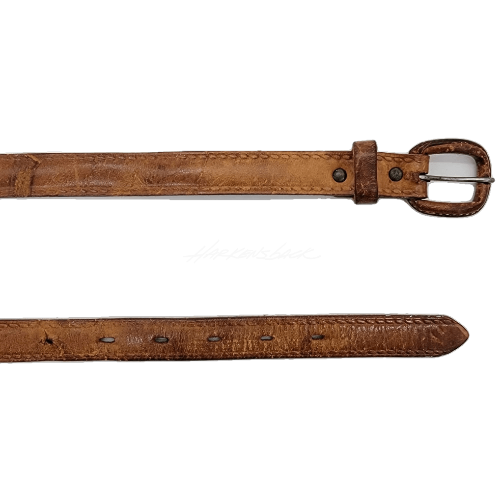 Weathered Western Belt With Leather Buckle Vintage
