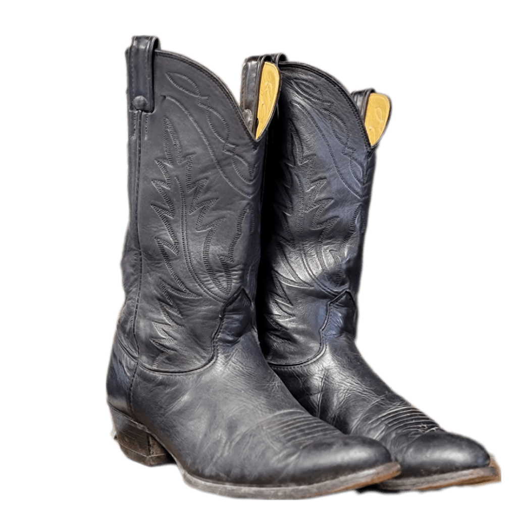 Western Boots - Nocona- Black Mens 11 Womens 12.5 Vintage Boot
