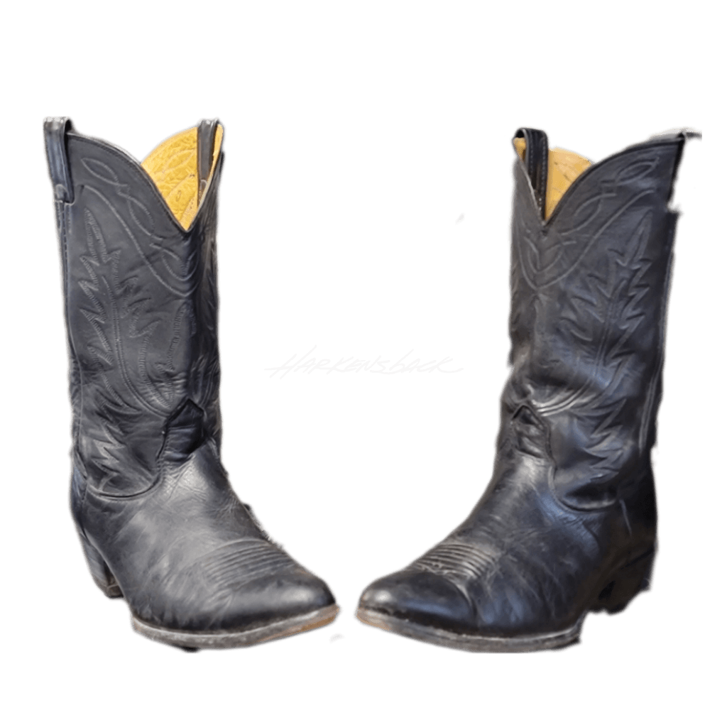 Western Boots - Nocona- Black Mens 11 Womens 12.5 Vintage Boot