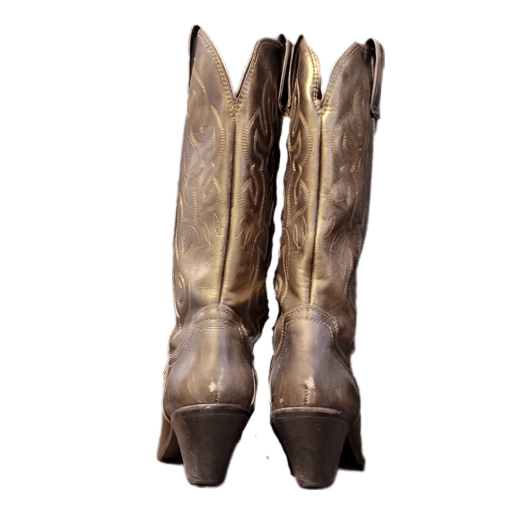 Western Gold Boots Size 7 Womens Vintage Boot