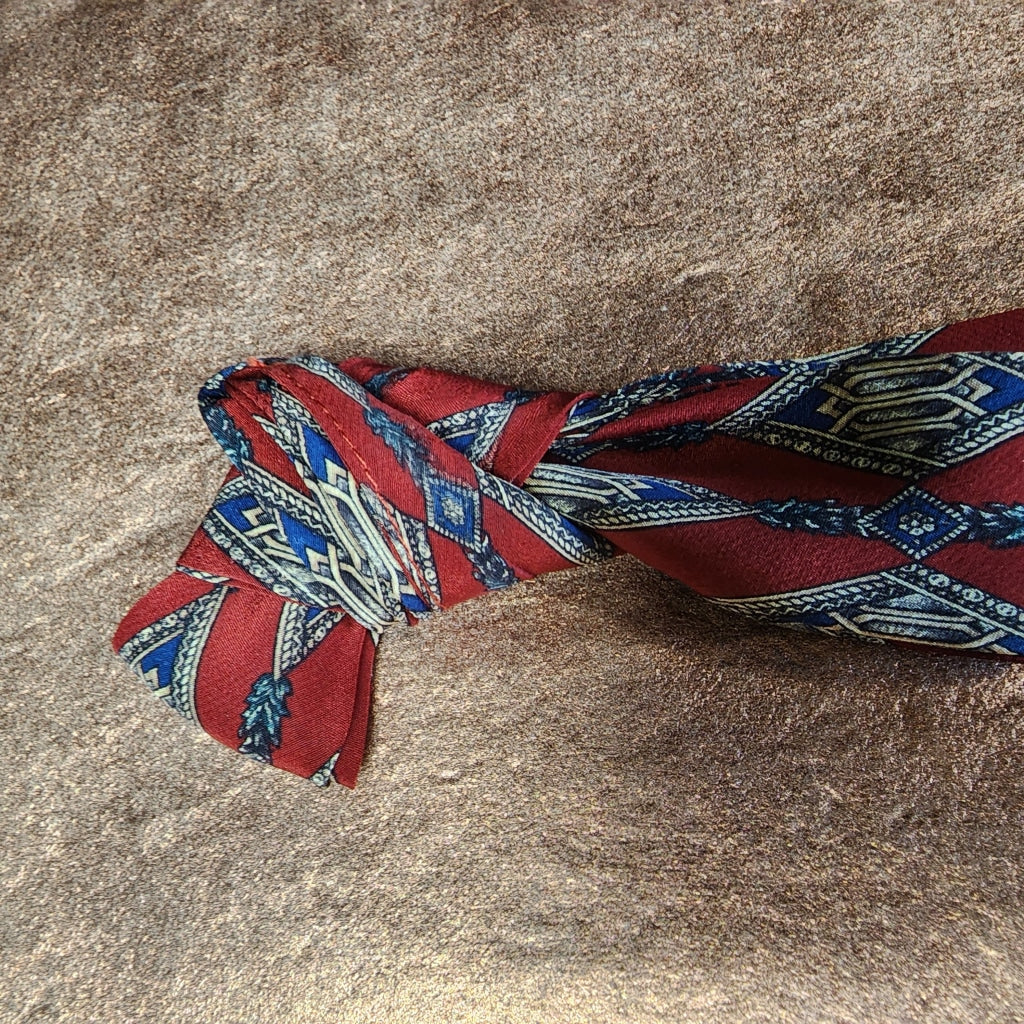 Western Neck Tie - Created From Vintage Silk Ties E