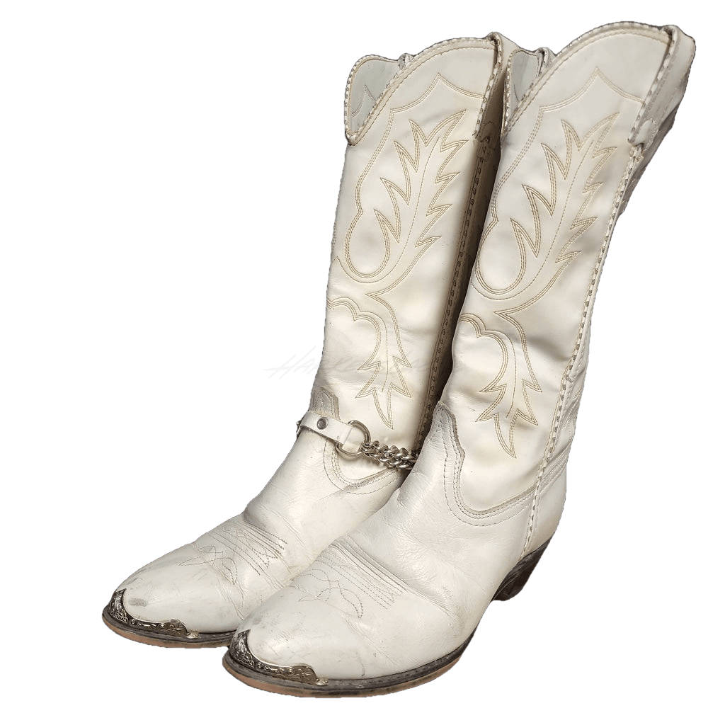White Rodeo Drive Western Boots W 9 Vintage Boot
