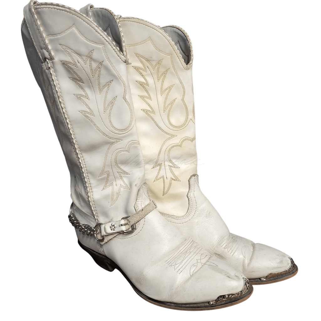 White Rodeo Drive Western Boots W 9 Vintage Boot