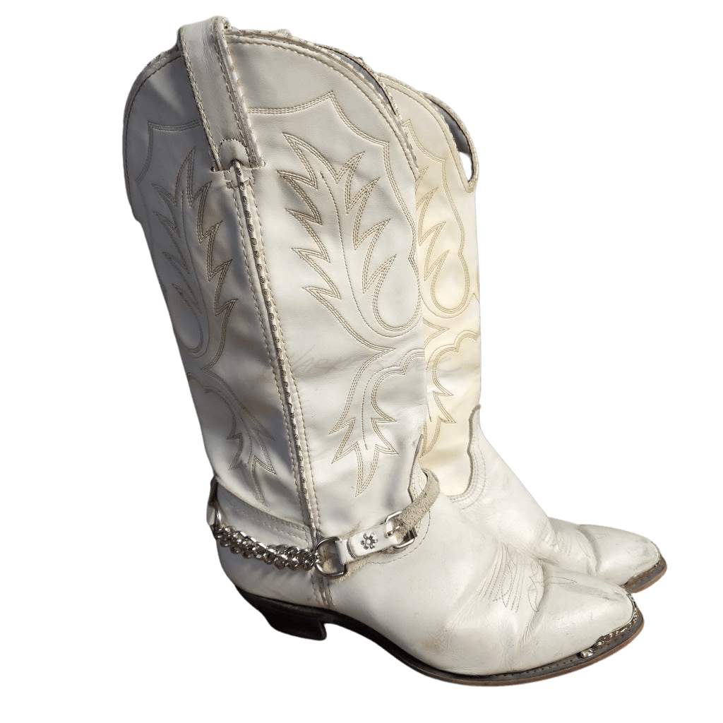 White Rodeo Drive Western Boots W 9 Vintage Boot