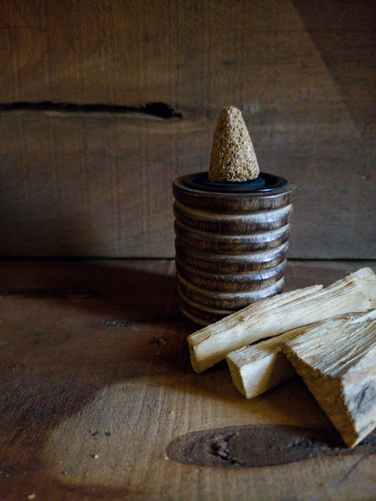 Wooden Tower Incense Burner Naturals
