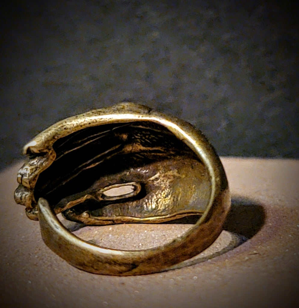 Wraparound Hand Bronzed Brass Ring Jewelry