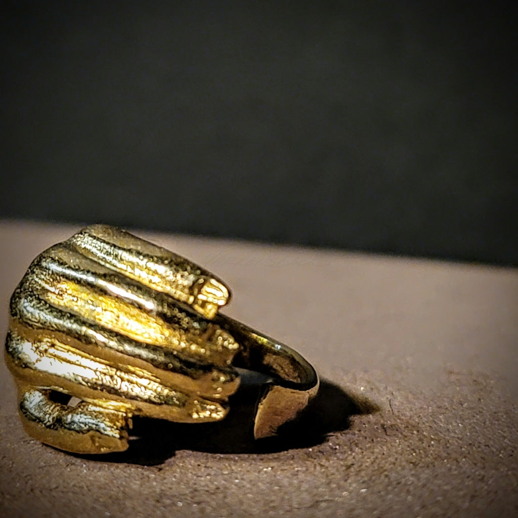 Wrapped Hand Brass Ring Jewelry